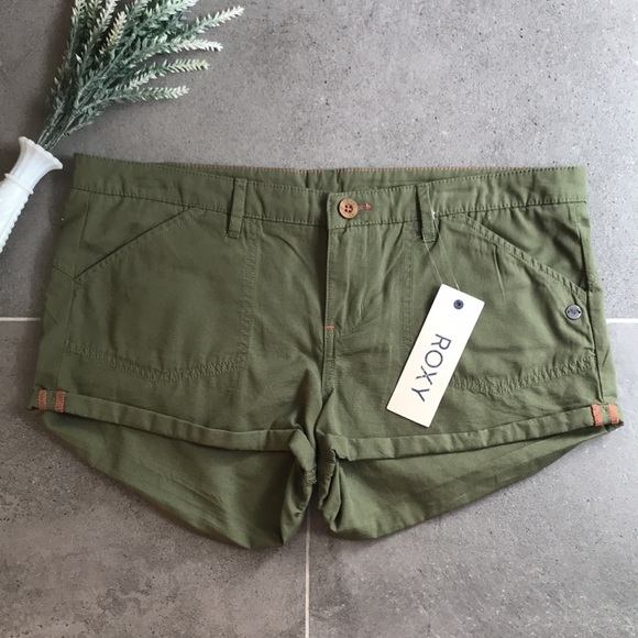 Roxy Pants - ROXY double feature short - green / NEW